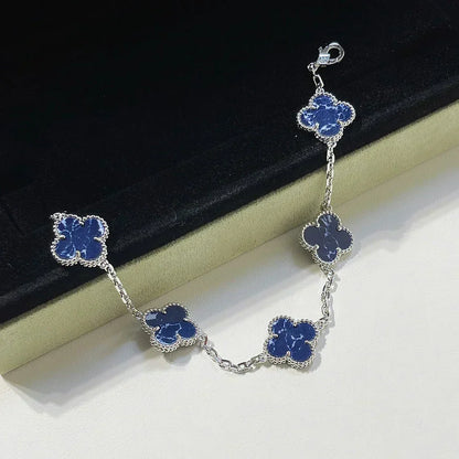 [⭐Luxery]CLOVER 5 MOTIF PIETERSITE BRACELET COLLECTION