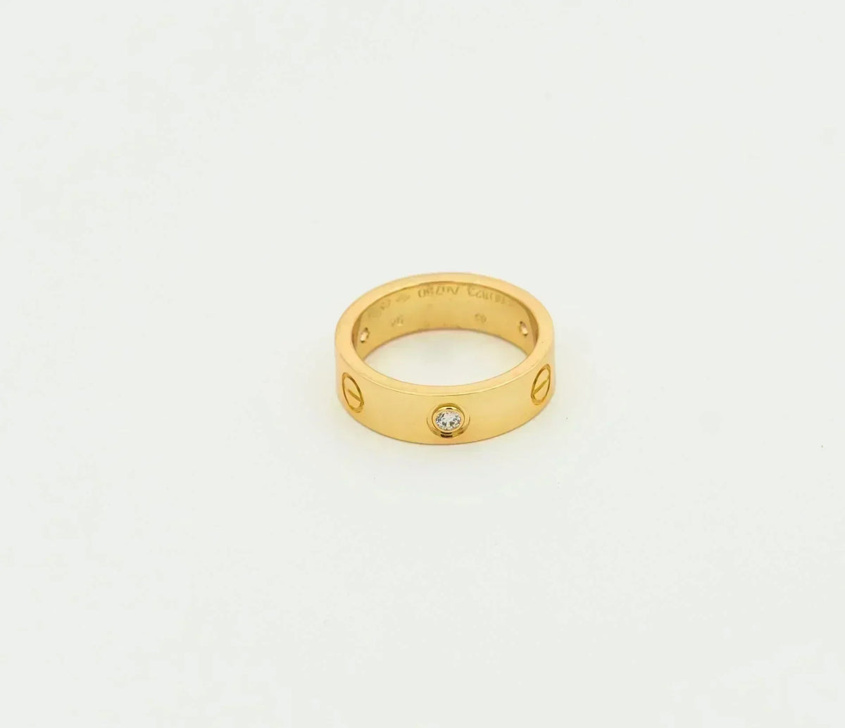 [⭐Luxery]LOVE RING 5.5MM 3 DIAMONDS GOLD