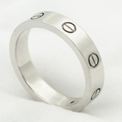 [⭐Luxery]LOVE RING 4MM 1 DIAMOND SILVER