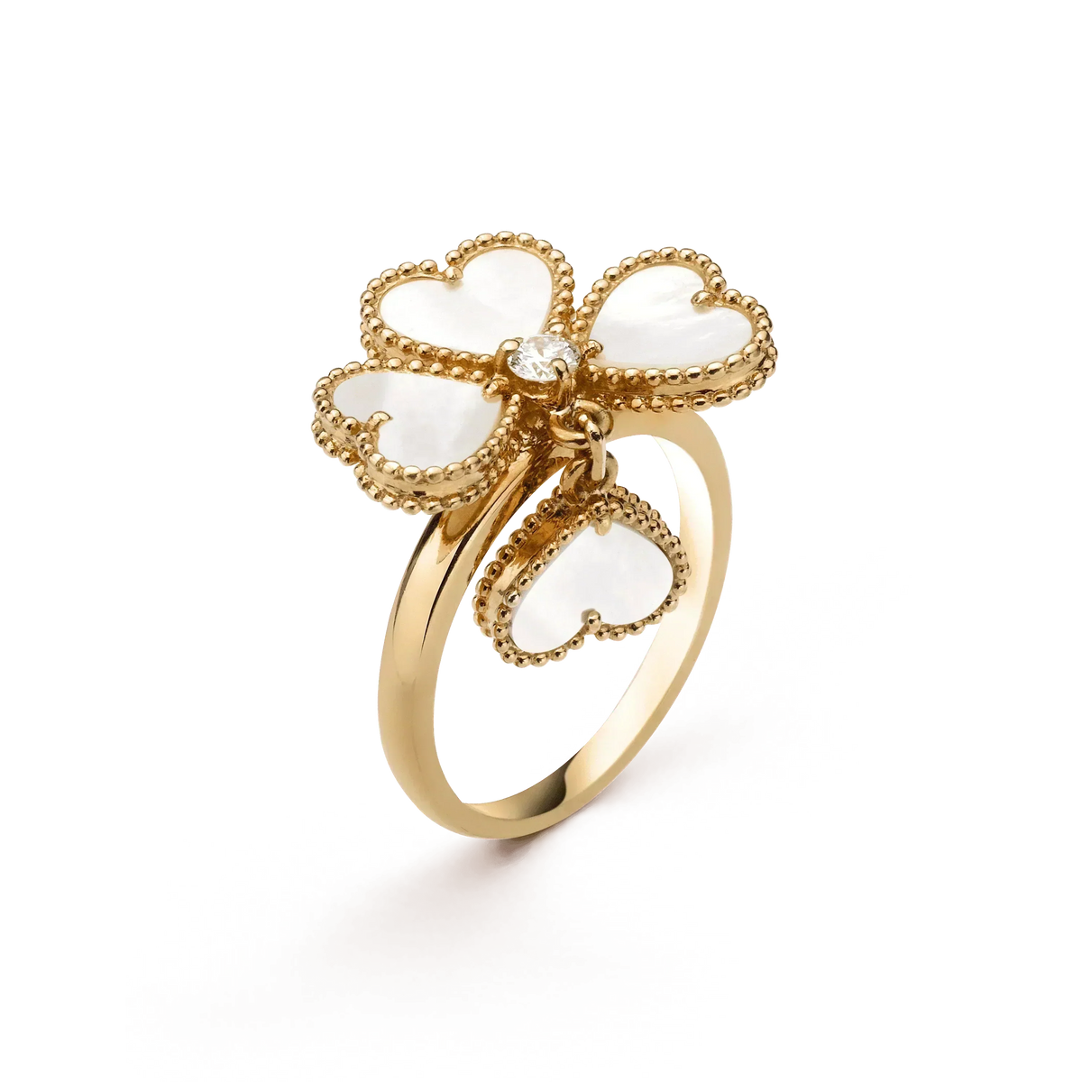 [⭐Luxery]SWEET CLOVER WHITE MOP RING