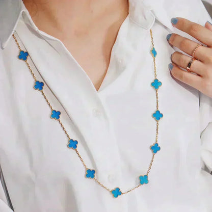 [⭐Luxery]CLOVER 20 MOTIFS TURQUOISE GOLD