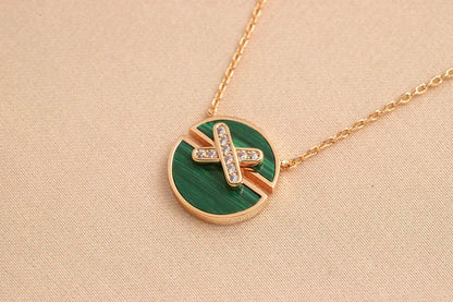 [⭐Luxery]JEUX DE ROSE GOLD DIAMOND NECKLACE