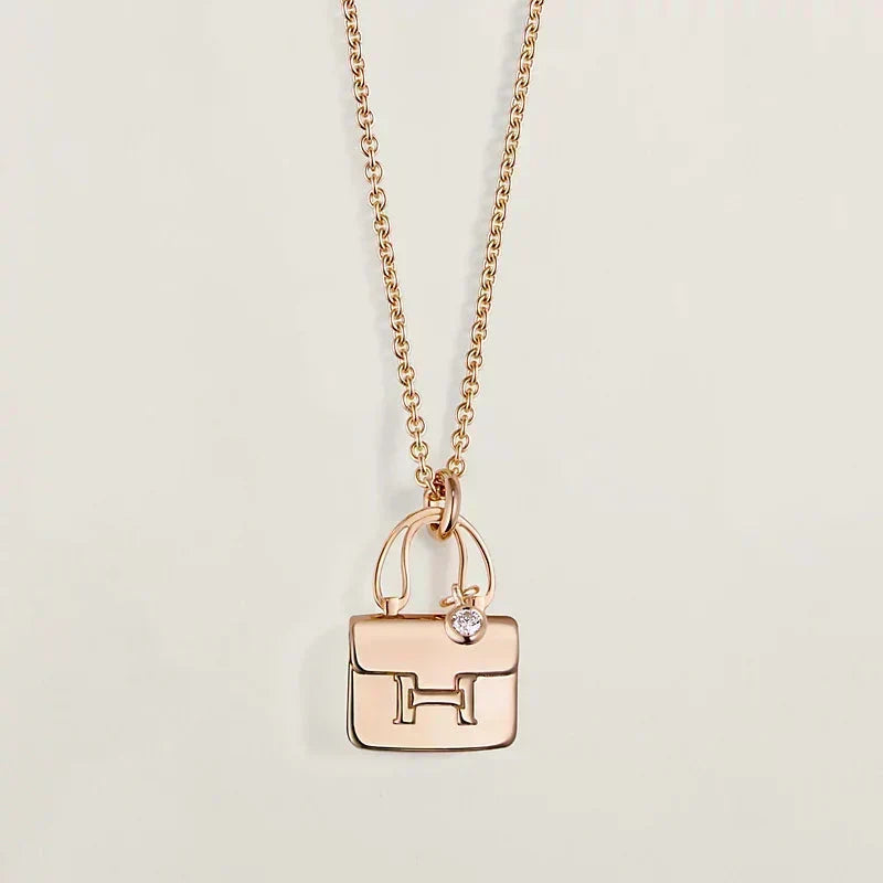 [⭐Luxery]AMULETTE PEDANT ROSE GOLD NECKLACE