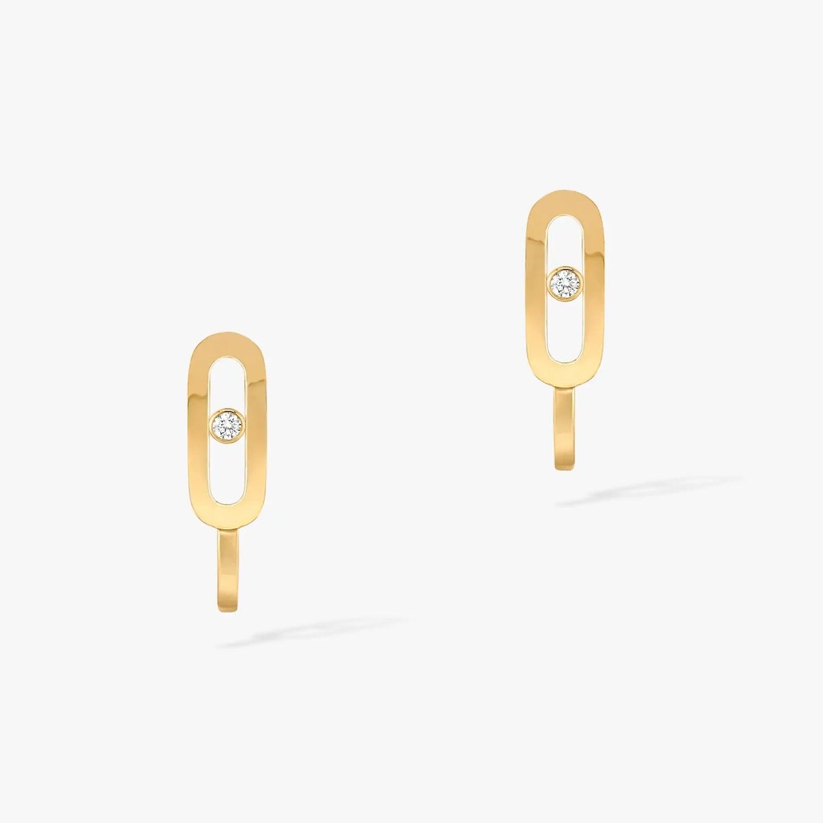 [⭐Luxery]CREOLES MOVE UNO MINI 1 DIAMOND EARRINGS