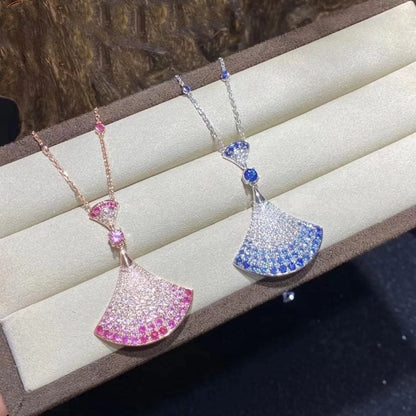 [⭐Luxery]DREAM NECKLACK DIAMOND PINK GOLD