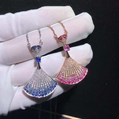 [⭐Luxery]DREAM NECKLACK DIAMOND PINK GOLD