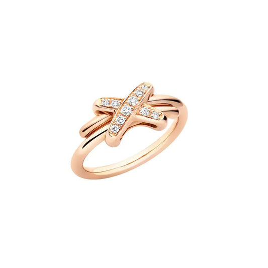 [⭐Luxery]JEUX DE PINK GOLD DIAMOND RING