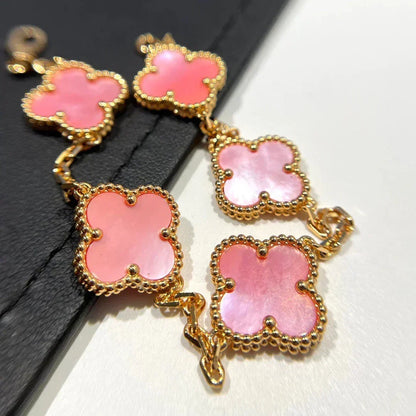 [⭐Luxery] CLOVER 5 MOTIFS  PINK MOP BRACELET COLLECTION