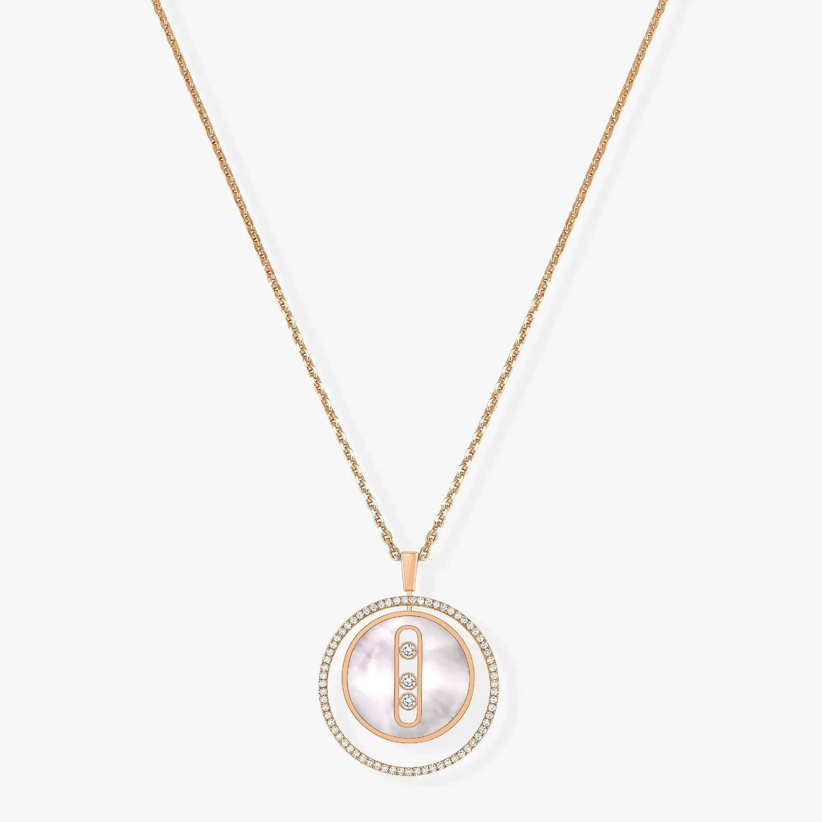 [⭐Luxery]Demo MOVE MM NACRE BLANCHE DIAMOND NECKLACE