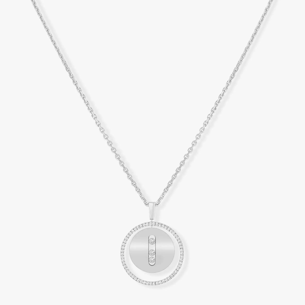 [⭐Luxery]Demo MOVE MM SILVER DIAMOND NECKLACE