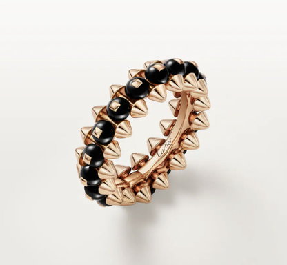 [⭐Luxery]CLASH ELEGANT ROSE GOLD RING FEATURING NATURAL AGATE