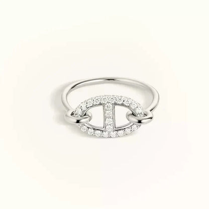 [⭐Luxery]RONDE SMALL SILVER DIAMOND RING