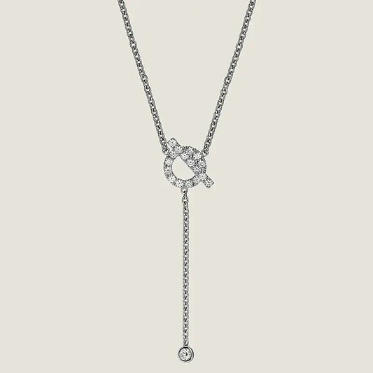 [⭐Luxery]FINESSE SILVER DIAMOND NECKLACE