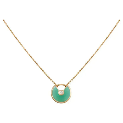 [⭐Luxery]AMULETTE GOLD MALACHITE NECKLACE