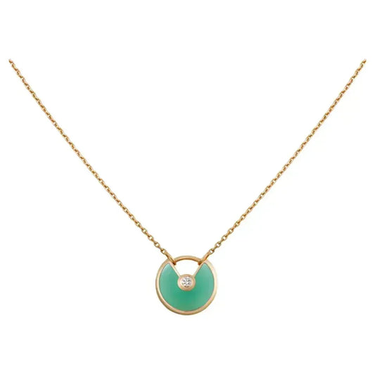 [⭐Luxery]AMULETTE GOLD MALACHITE NECKLACE