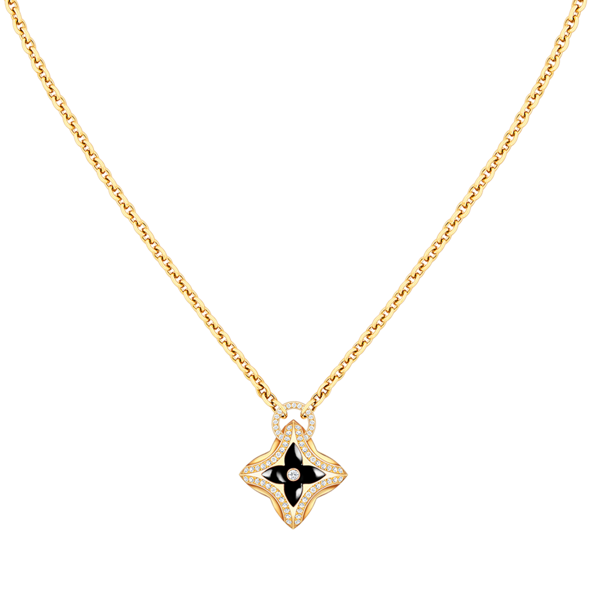 [⭐Luxery]STAR PEDANT PINK GOLD DIAMOND NECKLACE
