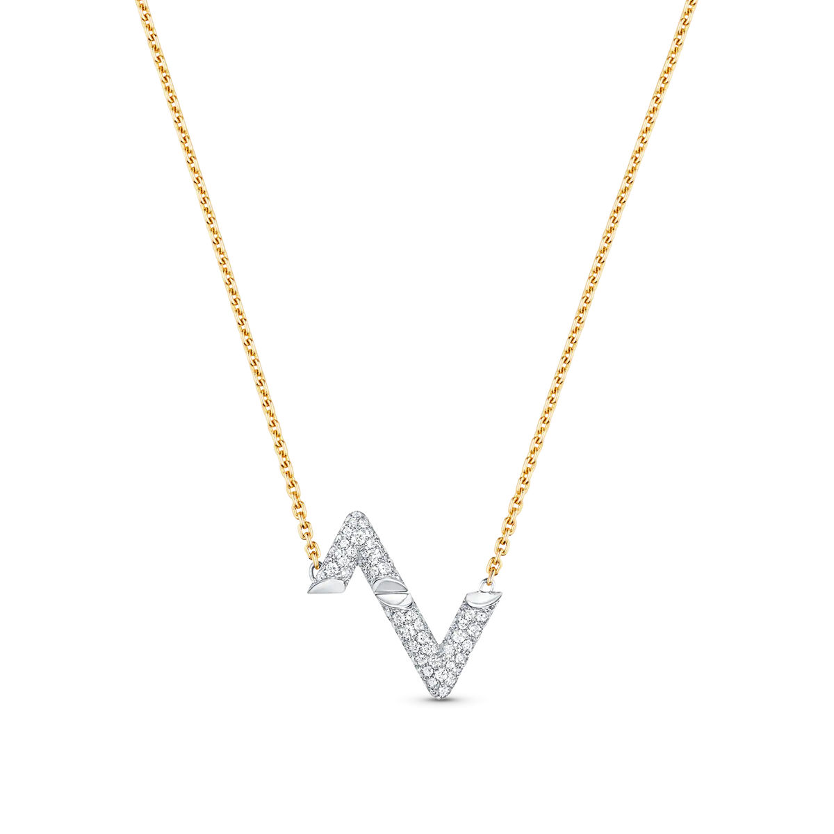 [⭐Luxery]VOLT SILVER DIAMOND PEDANT NECKLACE