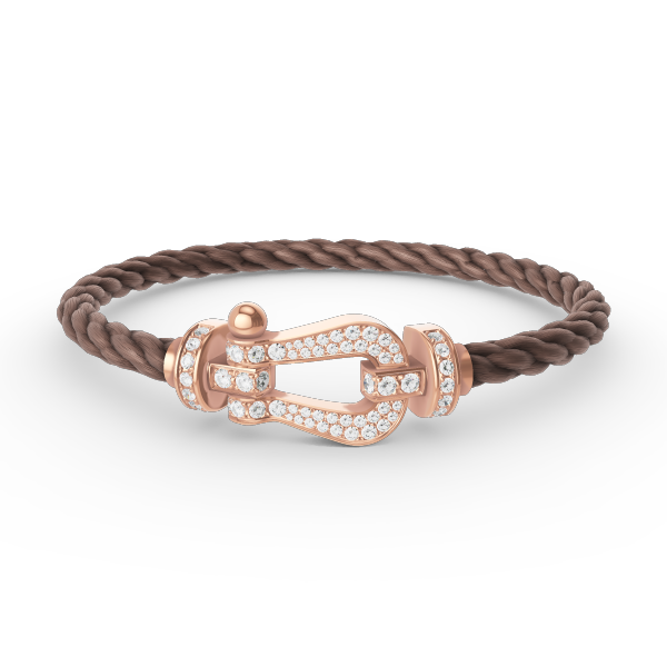[⭐Luxery]FORCE LARGE HORSESHOE FULL DIAMOND BRACELET ROSE GOLD