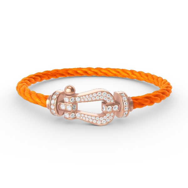 [⭐Luxery]FORCE LARGE HORSESHOE FULL DIAMOND BRACELET ROSE GOLD