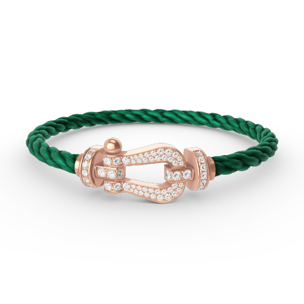 [⭐Luxery]FORCE LARGE HORSESHOE FULL DIAMOND BRACELET ROSE GOLD