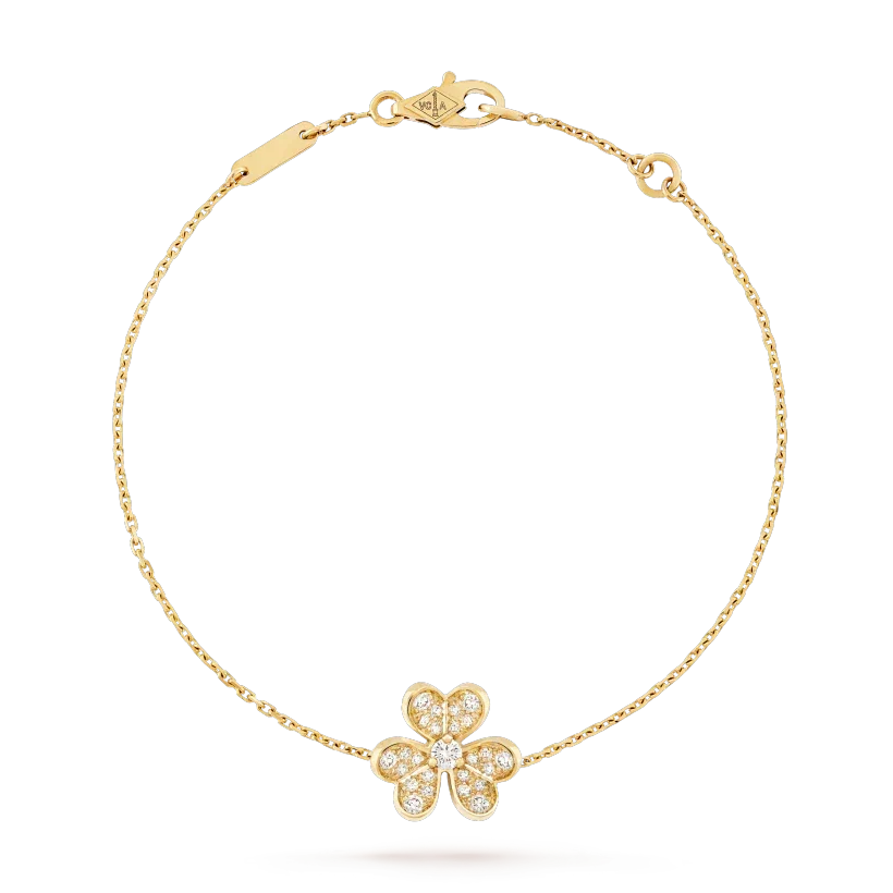 [⭐Luxery]FRIVOLE GOLD FLOWER DIAMOND BRACELET