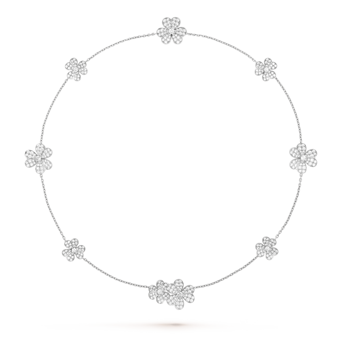 [⭐Luxery]FRIVOLE SILVER 9 FLOWERS NECKLACE