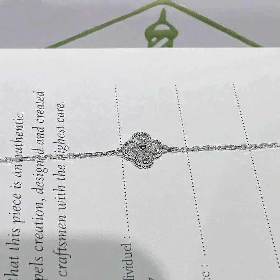 [⭐Luxery]CLOVER  SINGLE FLOWER BRACELET SILVER