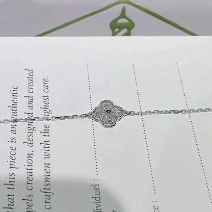 [⭐Luxery]CLOVER  SINGLE FLOWER BRACELET SILVER