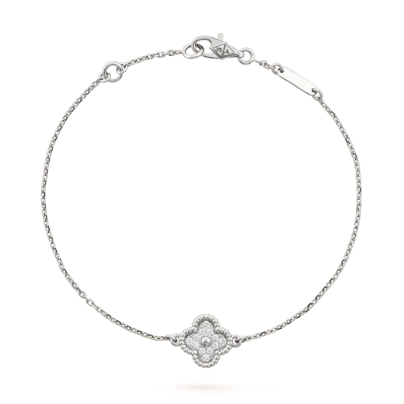 [⭐Luxery]CLOVER  SINGLE FLOWER BRACELET SILVER