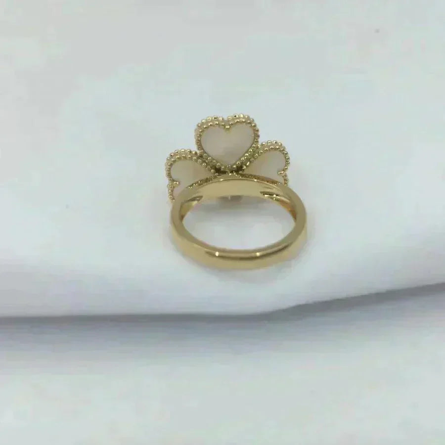 [⭐Luxery]SWEET CLOVER WHITE MOP RING
