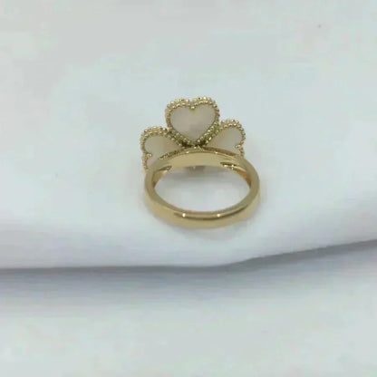 [⭐Luxery]SWEET CLOVER WHITE MOP RING
