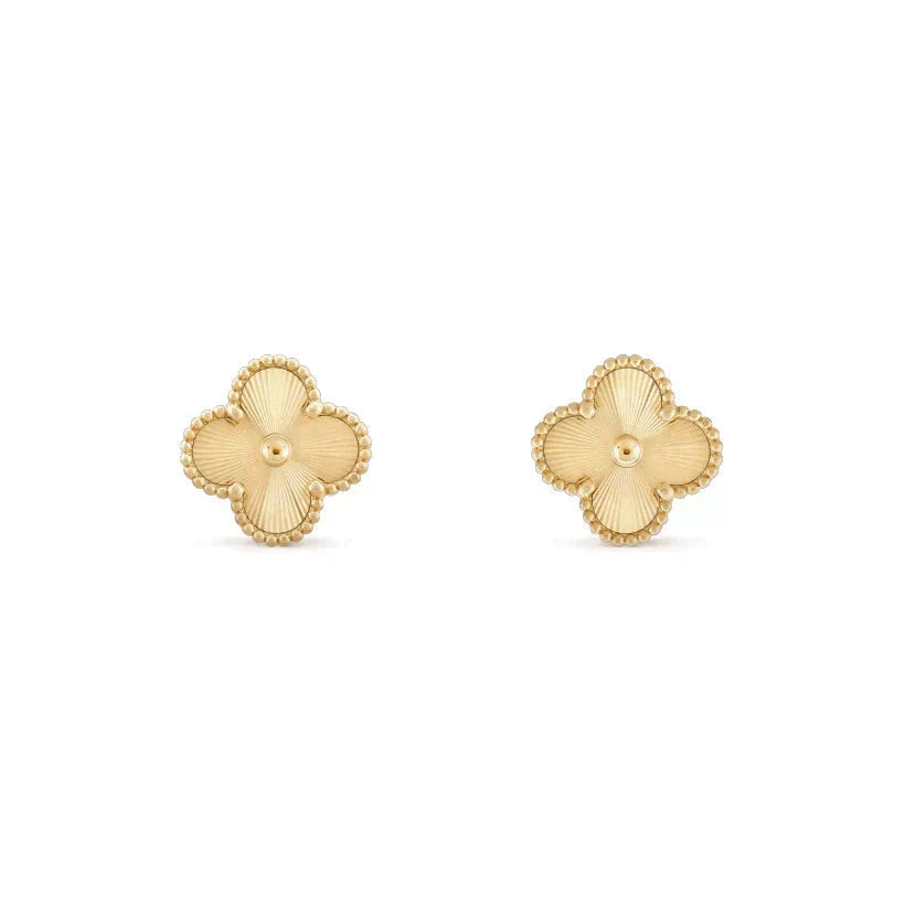 [⭐Luxery]CLOVER MEDIUM 1 MOTIFS LASER EARRINGS