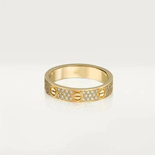 [⭐Luxery]LOVE RING 3.6MM DIAMOND PAVED